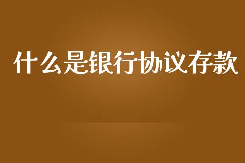 什么是银行协议存款_https://m.jnlaobingbanjia.com_全球市场_第1张