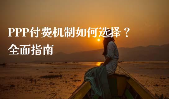 PPP付费机制如何选择？全面指南_https://m.jnlaobingbanjia.com_区块链_第1张