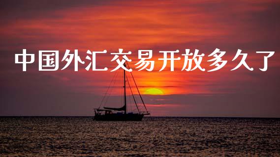 中国外汇交易开放多久了_https://m.jnlaobingbanjia.com_基金市场_第1张