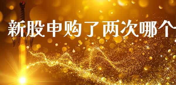 新股申购了两次哪个_https://m.jnlaobingbanjia.com_区块链_第1张