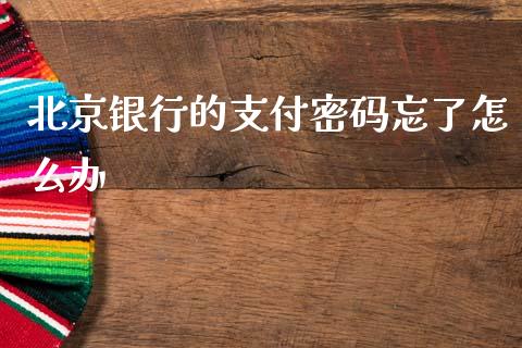 北京银行的支付密码忘了怎么办_https://m.jnlaobingbanjia.com_区块链_第1张