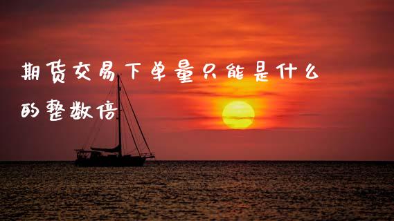 期货交易下单量只能是什么的整数倍_https://m.jnlaobingbanjia.com_基金市场_第1张
