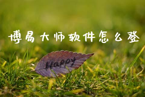 博易大师软件怎么登_https://m.jnlaobingbanjia.com_理财规划_第1张