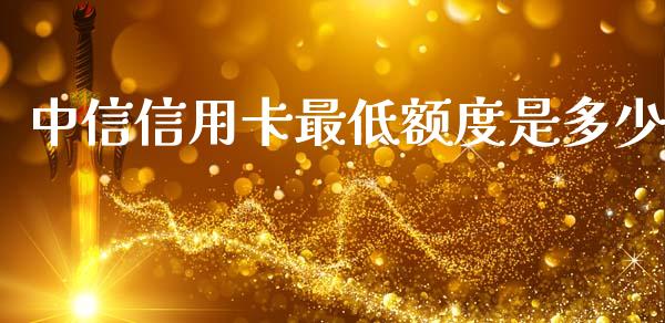 中信信用卡最低额度是多少_https://m.jnlaobingbanjia.com_股市新闻_第1张
