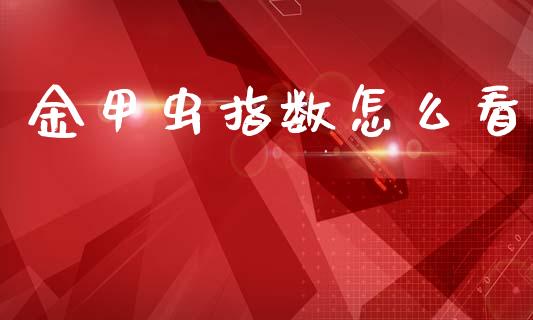 金甲虫指数怎么看_https://m.jnlaobingbanjia.com_全球市场_第1张