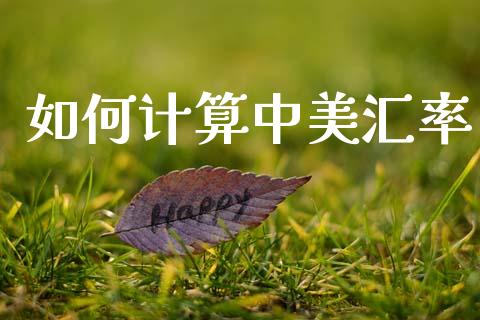 如何计算中美汇率_https://m.jnlaobingbanjia.com_理财规划_第1张