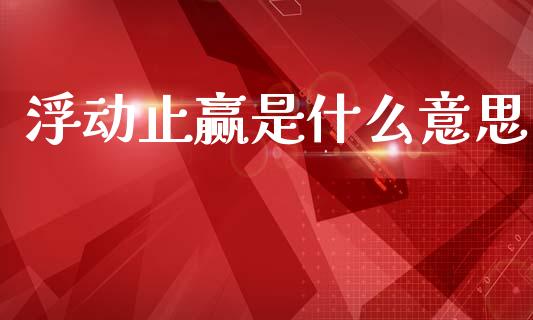 浮动止赢是什么意思_https://m.jnlaobingbanjia.com_区块链_第1张