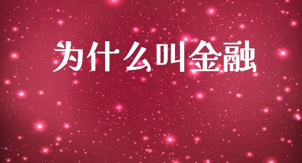 为什么叫金融_https://m.jnlaobingbanjia.com_基金市场_第1张