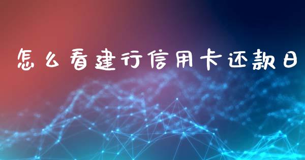 怎么看建行信用卡还款日_https://m.jnlaobingbanjia.com_全球市场_第1张