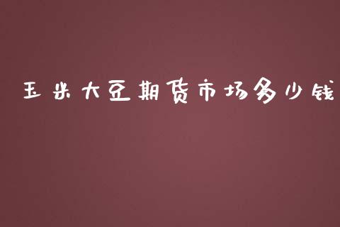 玉米大豆期货市场多少钱_https://m.jnlaobingbanjia.com_基金市场_第1张