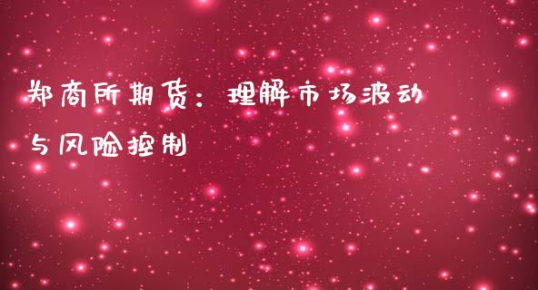 郑商所期货：理解市场波动与风险控制_https://m.jnlaobingbanjia.com_区块链_第1张