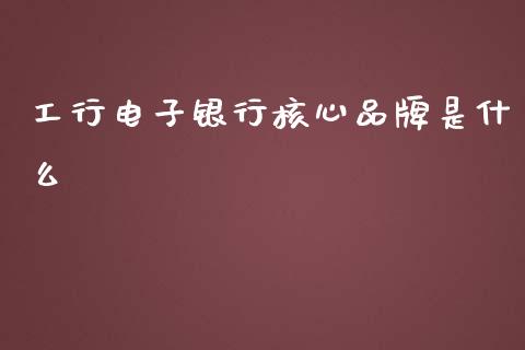 工行电子银行核心品牌是什么_https://m.jnlaobingbanjia.com_全球市场_第1张