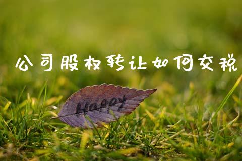公司股权转让如何交税_https://m.jnlaobingbanjia.com_基金市场_第1张