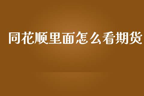 同花顺里面怎么看期货_https://m.jnlaobingbanjia.com_全球市场_第1张