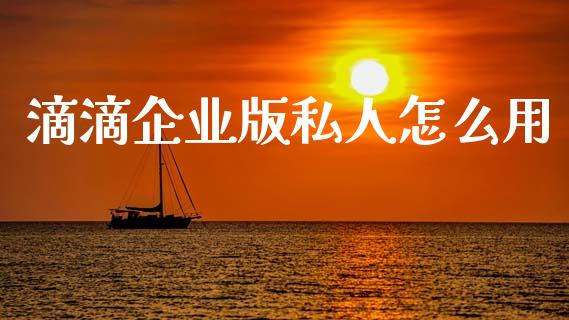 滴滴企业版私人怎么用_https://m.jnlaobingbanjia.com_金融监管_第1张