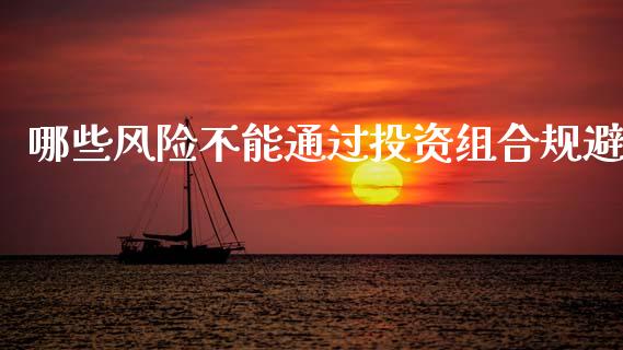 哪些风险不能通过投资组合规避_https://m.jnlaobingbanjia.com_股市新闻_第1张