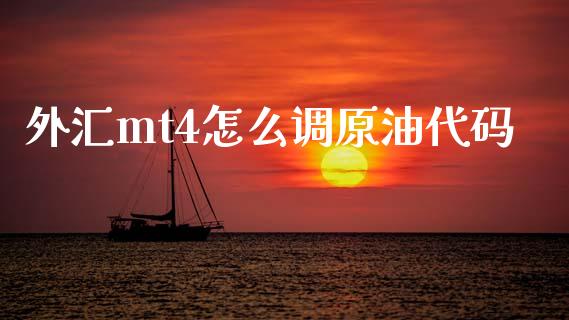 外汇mt4怎么调原油代码_https://m.jnlaobingbanjia.com_区块链_第1张
