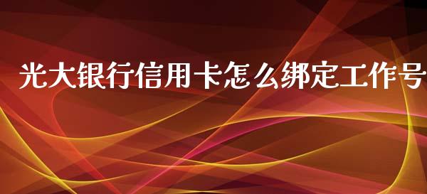 光大银行信用卡怎么绑定工作号_https://m.jnlaobingbanjia.com_全球市场_第1张