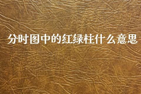 分时图中的红绿柱什么意思_https://m.jnlaobingbanjia.com_金融监管_第1张