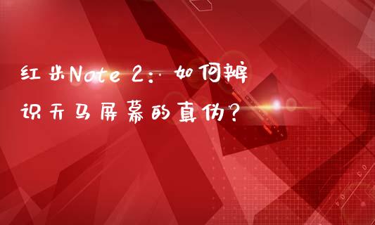 红米Note 2：如何辨识天马屏幕的真伪？_https://m.jnlaobingbanjia.com_全球市场_第1张