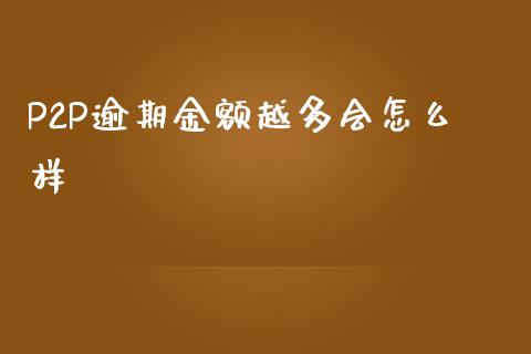 P2P逾期金额越多会怎么样_https://m.jnlaobingbanjia.com_区块链_第1张