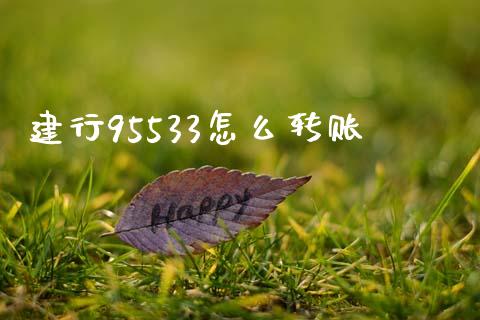 建行95533怎么转账_https://m.jnlaobingbanjia.com_全球市场_第1张