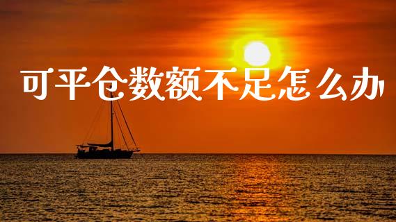 可平仓数额不足怎么办_https://m.jnlaobingbanjia.com_股市新闻_第1张