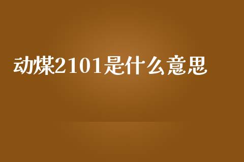 动煤2101是什么意思_https://m.jnlaobingbanjia.com_区块链_第1张