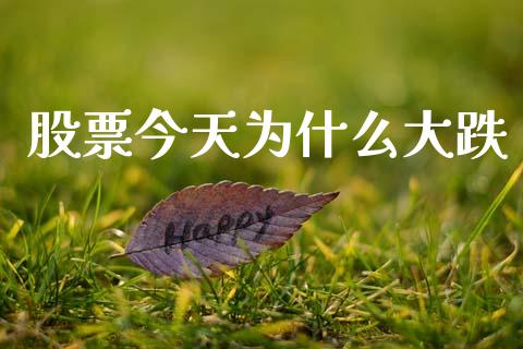 股票今天为什么大跌_https://m.jnlaobingbanjia.com_区块链_第1张