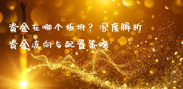 资金在哪个板块？深度解析资金流向与配置策略_https://m.jnlaobingbanjia.com_区块链_第1张