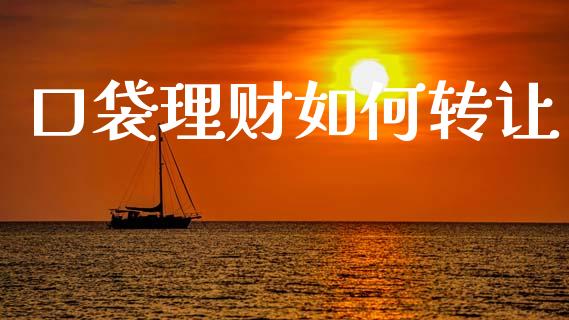 口袋理财如何转让_https://m.jnlaobingbanjia.com_股市新闻_第1张