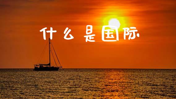 什么是国际_https://m.jnlaobingbanjia.com_股市新闻_第1张