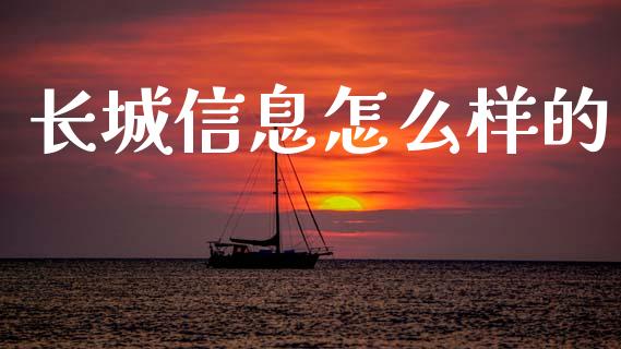 长城信息怎么样的_https://m.jnlaobingbanjia.com_基金市场_第1张