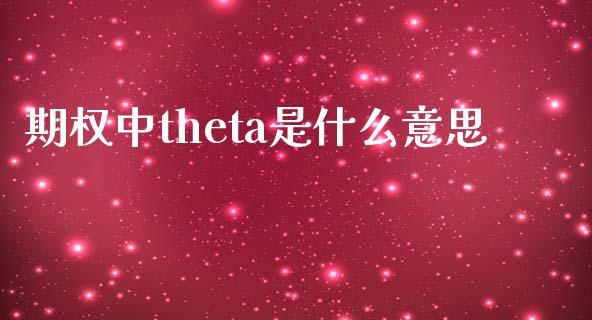 期权中theta是什么意思_https://m.jnlaobingbanjia.com_金融监管_第1张
