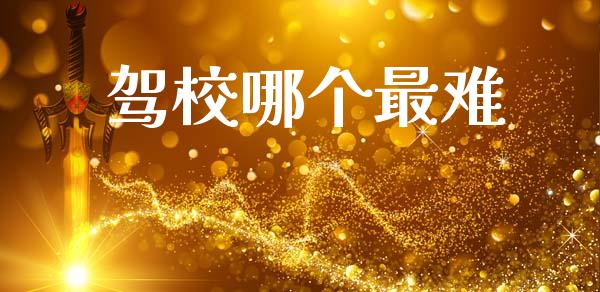 驾校哪个最难_https://m.jnlaobingbanjia.com_股市新闻_第1张