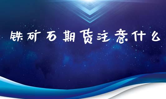 铁矿石期货注意什么_https://m.jnlaobingbanjia.com_股市新闻_第1张