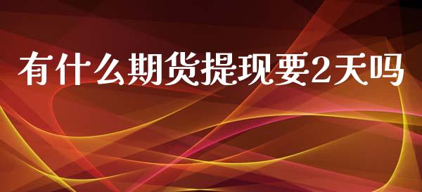 有什么期货提现要2天吗_https://m.jnlaobingbanjia.com_金融监管_第1张