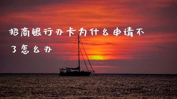 招商银行办卡为什么申请不了怎么办_https://m.jnlaobingbanjia.com_全球市场_第1张