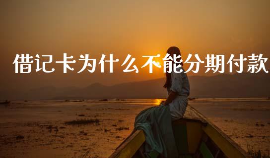 借记卡为什么不能分期付款_https://m.jnlaobingbanjia.com_基金市场_第1张