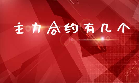 主力合约有几个_https://m.jnlaobingbanjia.com_基金市场_第1张