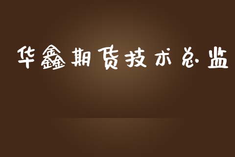 华鑫期货技术总监_https://m.jnlaobingbanjia.com_理财规划_第1张