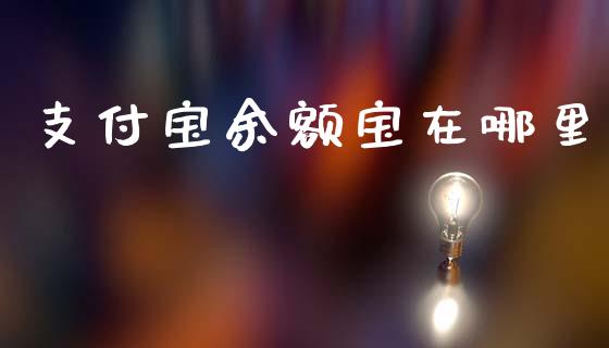 支付宝余额宝在哪里_https://m.jnlaobingbanjia.com_理财规划_第1张