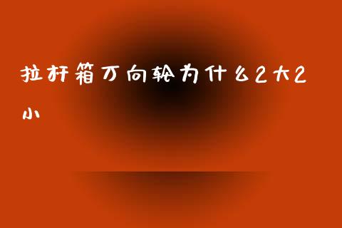 拉杆箱万向轮为什么2大2小_https://m.jnlaobingbanjia.com_金融监管_第1张
