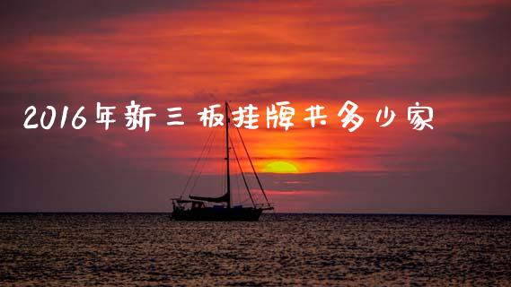 2016年新三板挂牌共多少家_https://m.jnlaobingbanjia.com_全球市场_第1张