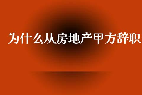 为什么从房地产甲方辞职_https://m.jnlaobingbanjia.com_区块链_第1张