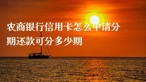 农商银行信用卡怎么申请分期还款可分多少期_https://m.jnlaobingbanjia.com_金融监管_第1张