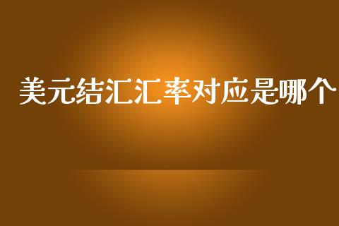 美元结汇汇率对应是哪个_https://m.jnlaobingbanjia.com_理财规划_第1张