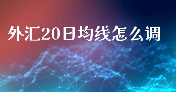 外汇20日均线怎么调_https://m.jnlaobingbanjia.com_金融监管_第1张