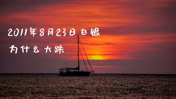 2011年8月23日白银为什么大跌_https://m.jnlaobingbanjia.com_区块链_第1张