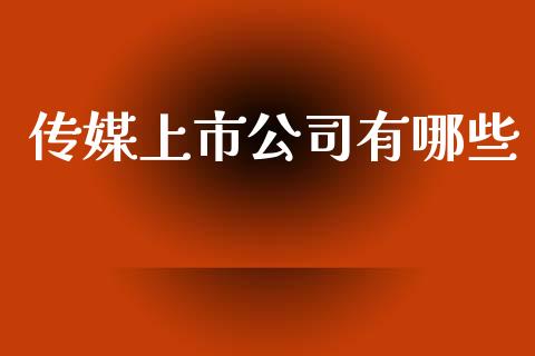 传媒上市公司有哪些_https://m.jnlaobingbanjia.com_金融监管_第1张